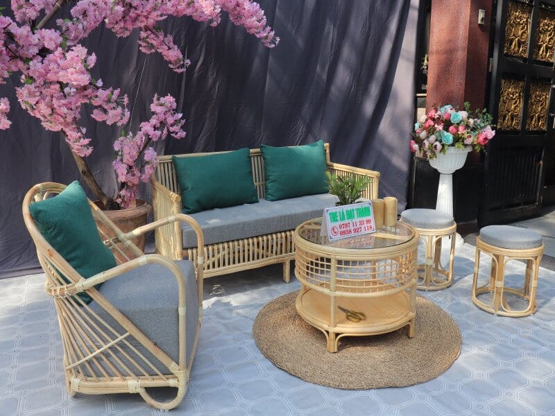 Bàn Ghế Mây Phòng Khách - BGMPK017